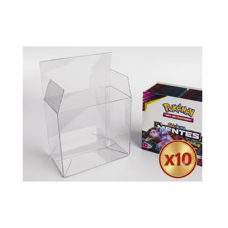 Pokémon Booster Box Vinyl Display Case by Collection Realm – Soft Case Protective Covers, Dust & Moisture Resistant, Preserves Value for Pokémon Card Collectors in 10-Pack