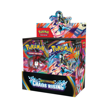 Pokemon TCG Chaos Rising Booster Box ME04 – Chaos Rising Expansion Set, Trading Card Game Booster Packs, Collectible Pokémon Cards for Players &