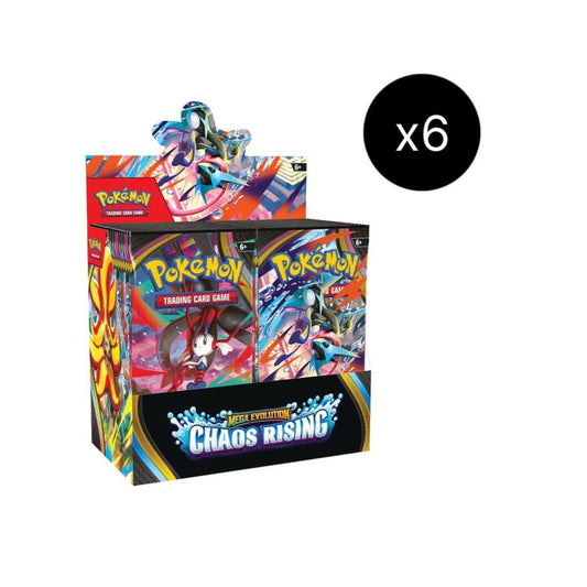 Pokemon Trading Card Game Chaos Rising Booster Box Case ME04 Mega Evolution 6 Boxes (PRE-ORDER MAY 2026)
