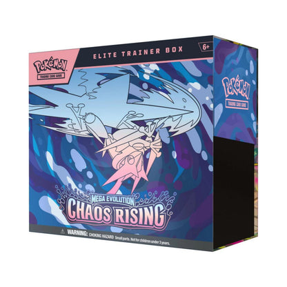 Pokémon Trading Card Game Chaos Rising Elite Trainer Box ME04 – ETB Expansion Set with Booster Packs, Card Sleeves, Dice & Collectible Pokémon Cards for Deck Building