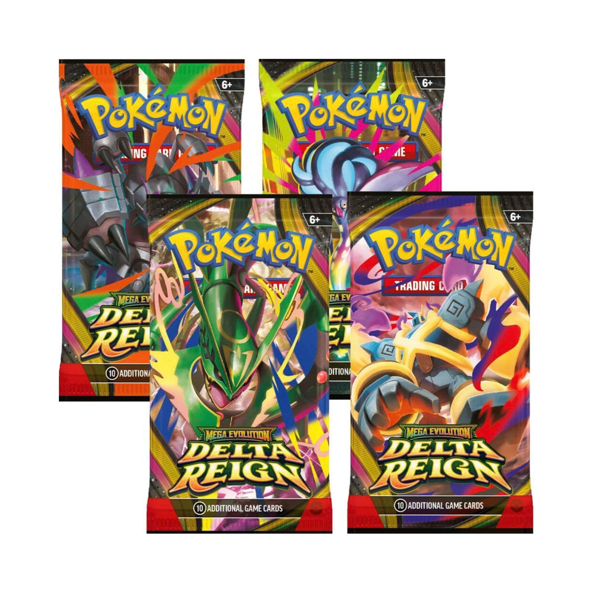 Pokemon TCG ME06 Mega Evolution Delta Reign Booster Pack Art Set of 4 Sealed (PREORDER - Release Date November 06, 2026)