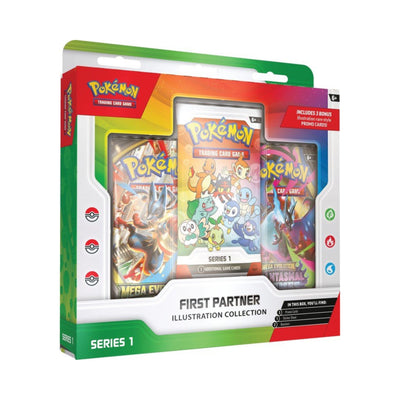 Pokémon TCG First Partner Illustration Collection Series 1 – Pokémon Booster Pack Set with Promo Cards, Trading Cards, Stickers, Collectible Card Game (PRE-ORDER MARCH)