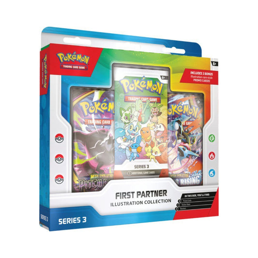 Pokemon First Partner Illustration Collection Series 3 | Official Pokemon Trading Card Collector Set | Premium Oversized Partner Card Collection | Display and Collection for Pokemon Fans (PREORDER - Release Date August 2026)