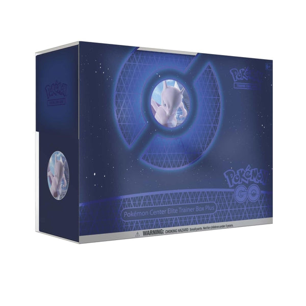 Pokemon Center Pokemon GO TCG Elite Trainer Box Plus showing premium trading card storage box with themed Pokemon GO design and accessories