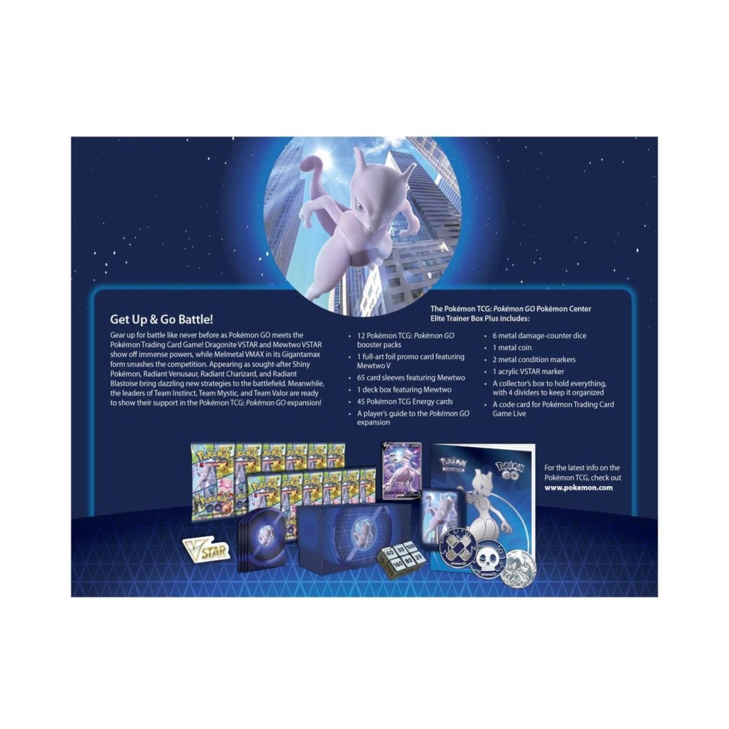 Pokemon Center Pokemon GO TCG Elite Trainer Box Plus ETB, Trading Card Game Booster Set Storage Box