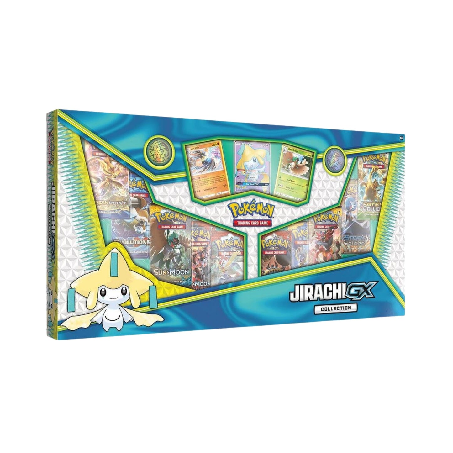 Pokémon TCG Jirachi-GX Collection with Full-Art Card, Promo Cards, Coins, 10 Booster Packs
