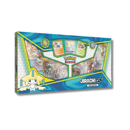 Pokémon TCG Jirachi-GX Collection with Full-Art Card, Promo Cards, Coins, 10 Booster Packs