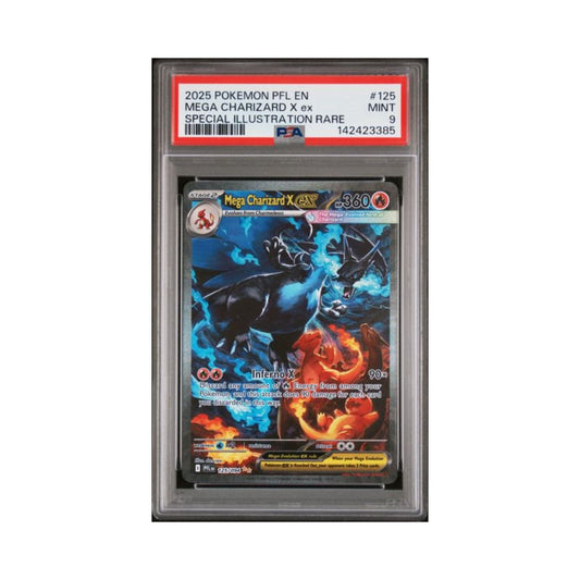 Pokémon Mega Charizard X ex trading card graded PSA 9 Mint