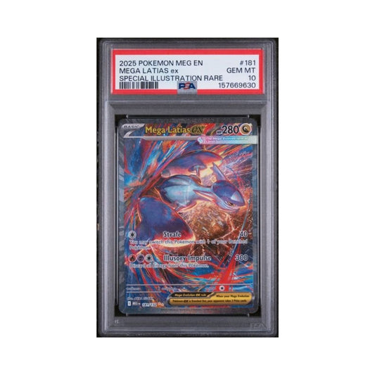 Pokemon Mega Latias ex SIR PSA 10 graded Special Illustration Rare trading card.