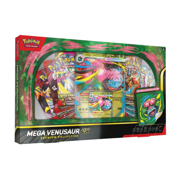 Pokemon Mega Venusaur ex Premium Collection – 8 Booster Packs – Collectible Card Game Set  * Pre-Order* November 14
