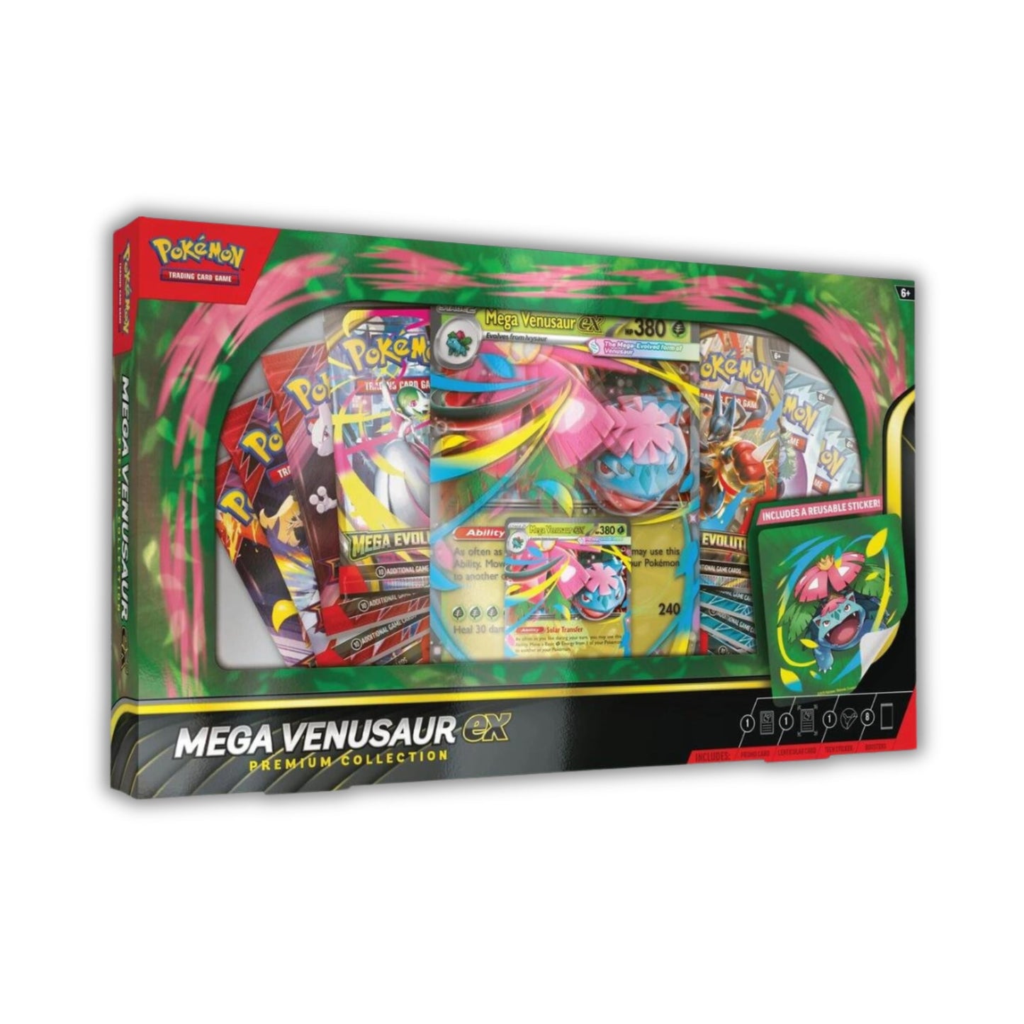 Pokemon Mega Venusaur ex Premium Collection – 8 Booster Packs – Collectible Card Game Set  * Pre-Order* November 14