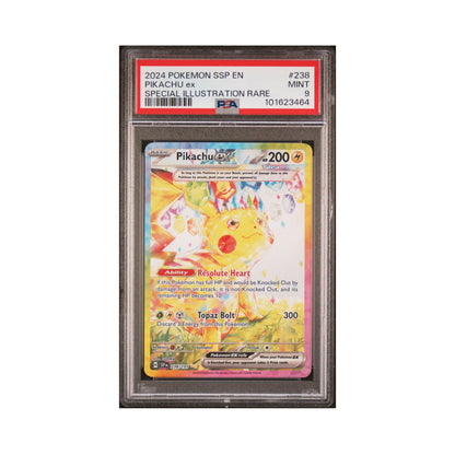 Pokémon TCG Pikachu ex Special Illustration Rare 238 English PSA 9 graded card