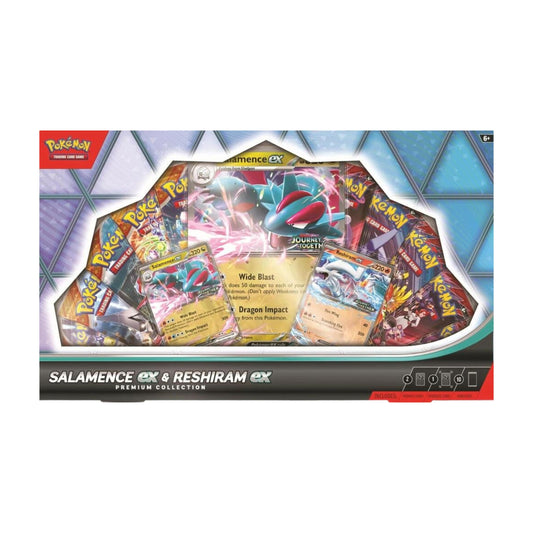 Pokemon TCG Salamence EX and Reshiram EX Premium Collection Box with Booster Packs and Promo Cards