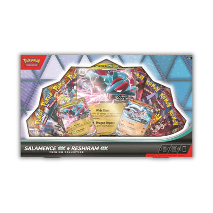 Pokemon TCG Salamence EX and Reshiram EX Premium Collection Box with Booster Packs and Promo Cards