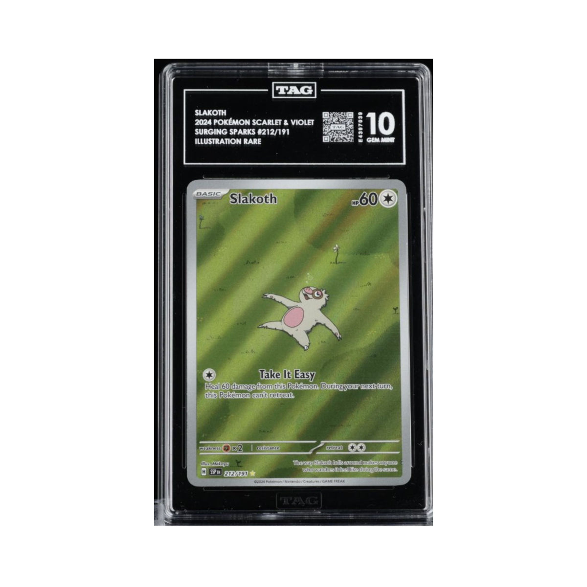 Pokemon Slakoth SSP IR TAG 10 7039