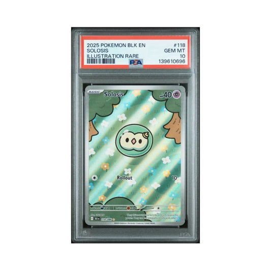Pokemon Solosis BLK IR PSA 10 0696
