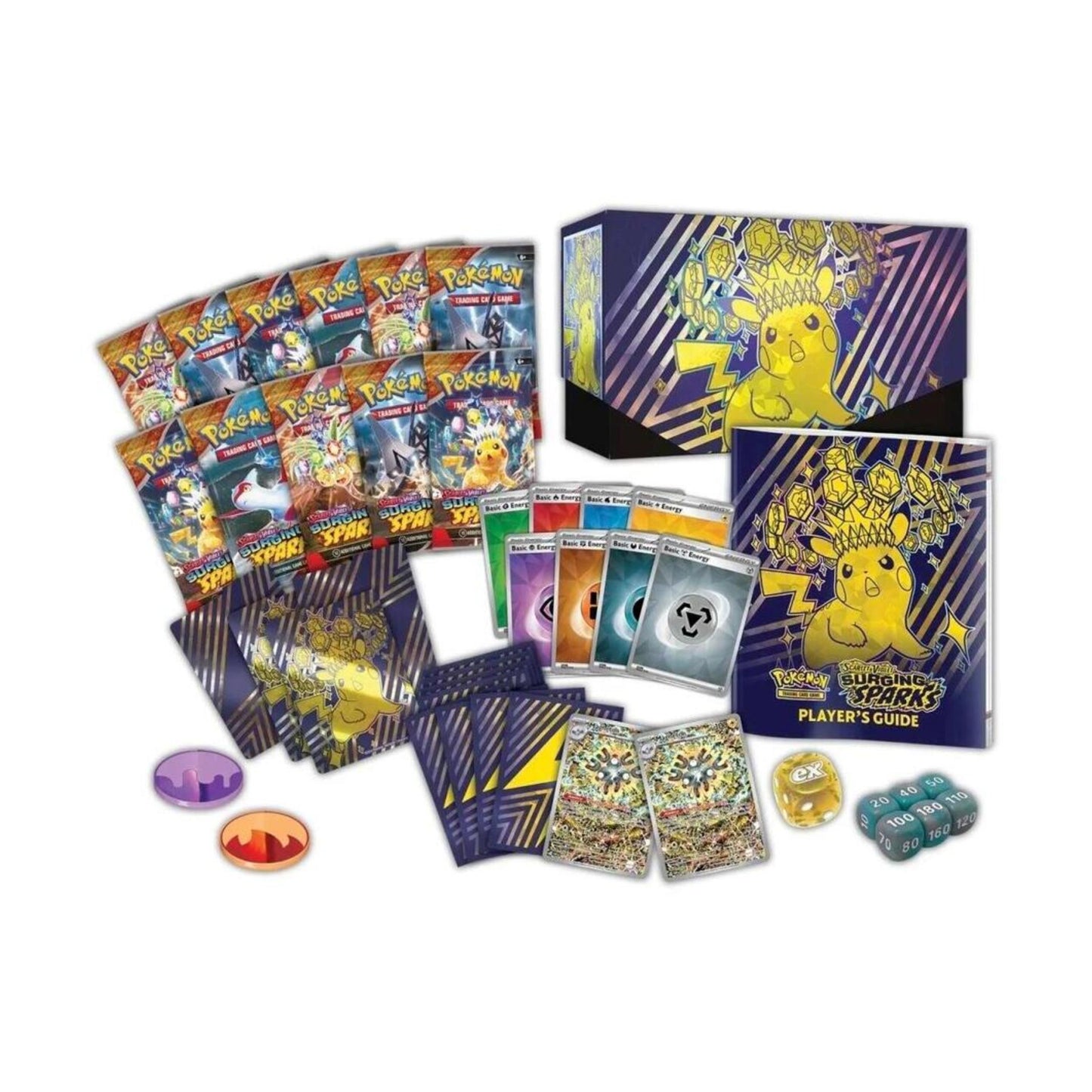 Pokemon TCG SV08 Surging Sparks Pokemon Center Elite Trainer Box Trading Card Game Set