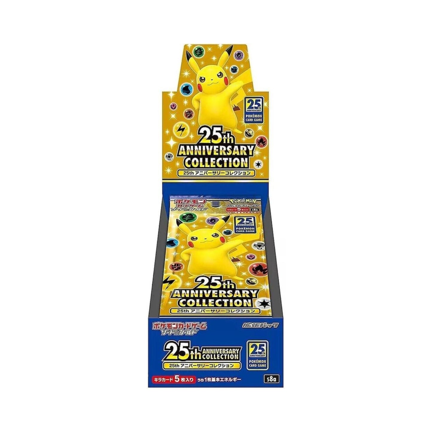 Pokemon TCG S8a 25th Anniversary Collection Japanese Booster Box sealed packaging.
