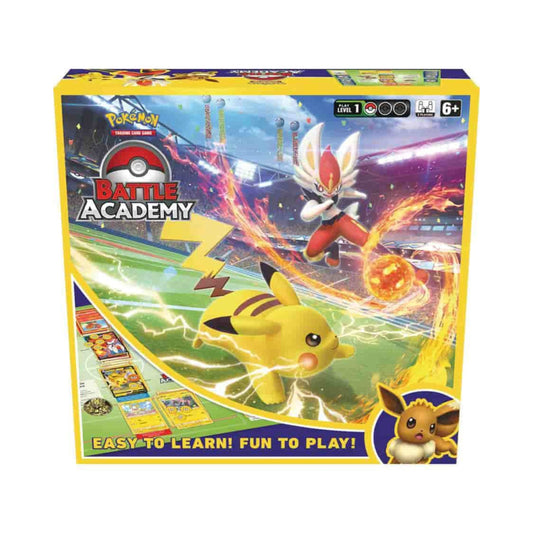 Pokemon TCG Battle Academy 2022 Box with pokemon card decks and gameplay guide.