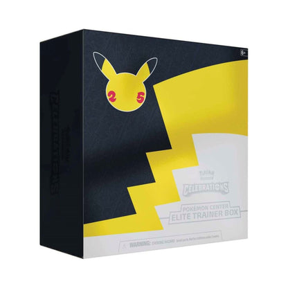 Build your pokemon card collection with the Pokemon TCG Celebrations Pokemon Center Elite Trainer Box. This sealed pokemon trading card game set includes booster packs, accessories, and storage for card decks, pokemon gifts, pokemon birthday, and collectors of collectible card games.
