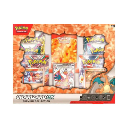 Pokémon TCG Charizard ex Premium Collection Box – 6 Booster Packs, Foil Cards & Play Accessories