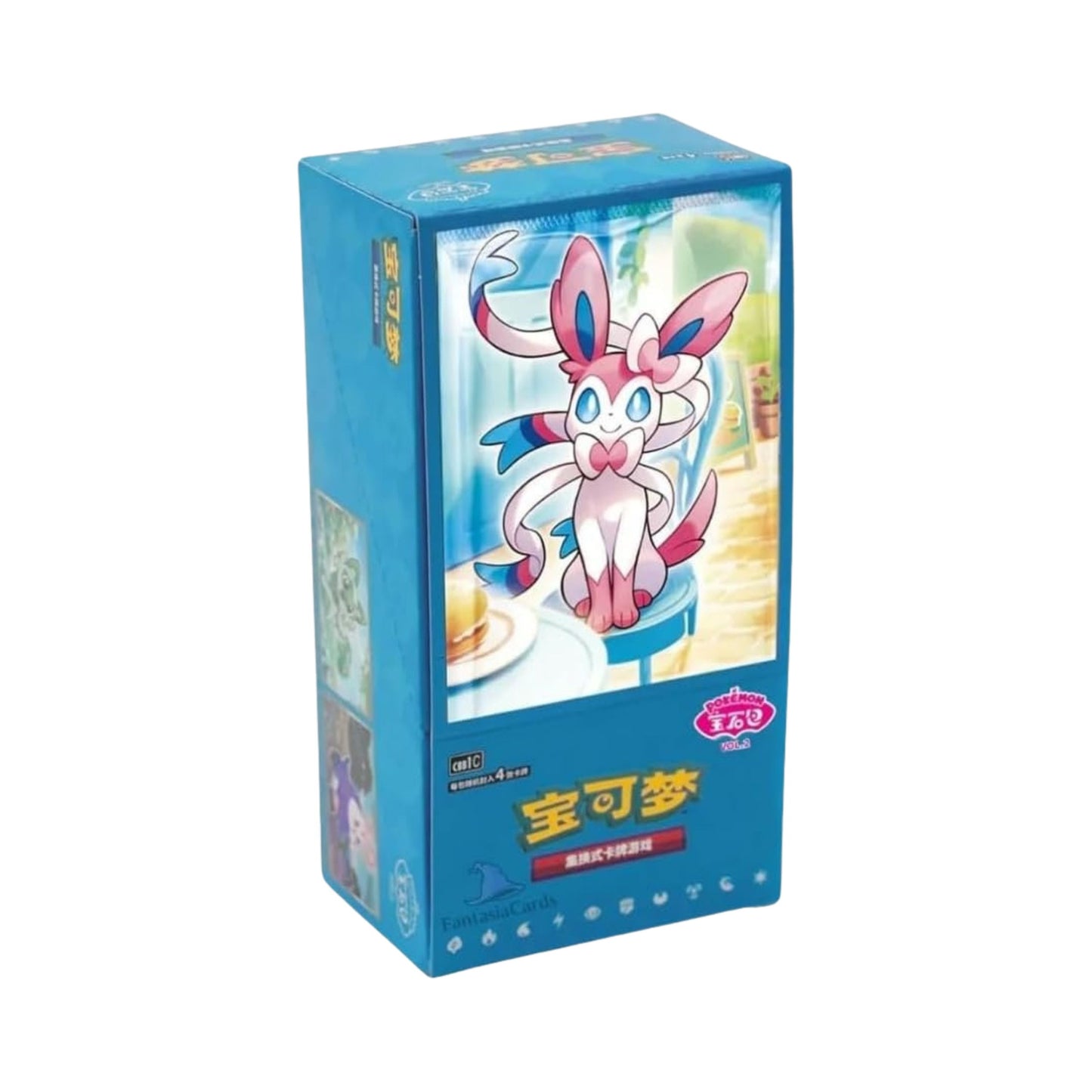 Pokémon TCG Chinese Gem Vol. 2 Booster Box with sealed Pokémon booster packs.