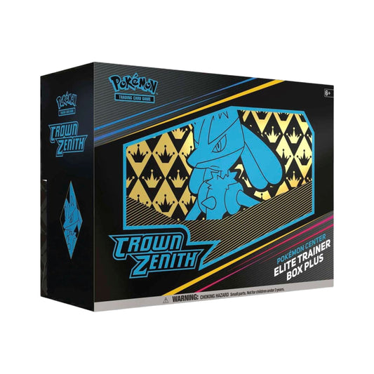 Pokemon TCG Crown Zenith Pokemon Center Elite Trainer Box Plus sealed box with booster packs dice sleeves and storage for pokemon cards tcg
