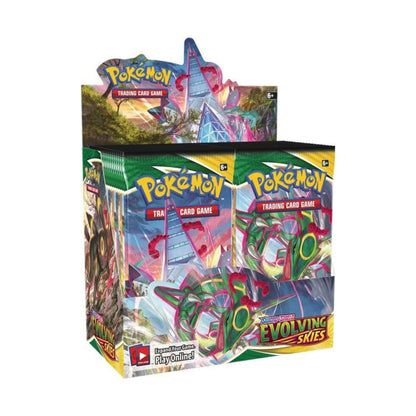 Pokémon TCG Sword & Shield Evolving Skies Booster Box – 36 Sealed Pokémon Card Packs – Collectible Card Game – Pokémon Cards Box for Battle Decks, Trainer Box, Collection & Pokémon Merch