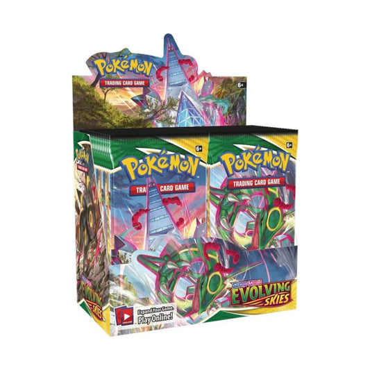Pokémon TCG Sword & Shield Evolving Skies Booster Box – 36 Sealed Pokémon Card Packs – Collectible Card Game – Pokémon Cards Box for Battle Decks, Trainer Box, Collection & Pokémon Merch