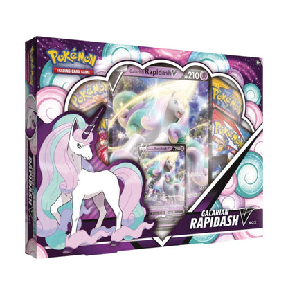 Pokémon TCG Galarian Rapidash V Box with Foil Promo Card and Booster Packs Card Game