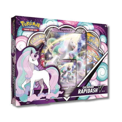 Pokémon TCG Galarian Rapidash V Box with Foil Promo Card and Booster Packs Card Game