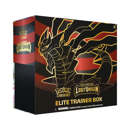 Pokemon TCG Sword and Shield Lost Origin Elite Trainer Box with booster packs and accessories
