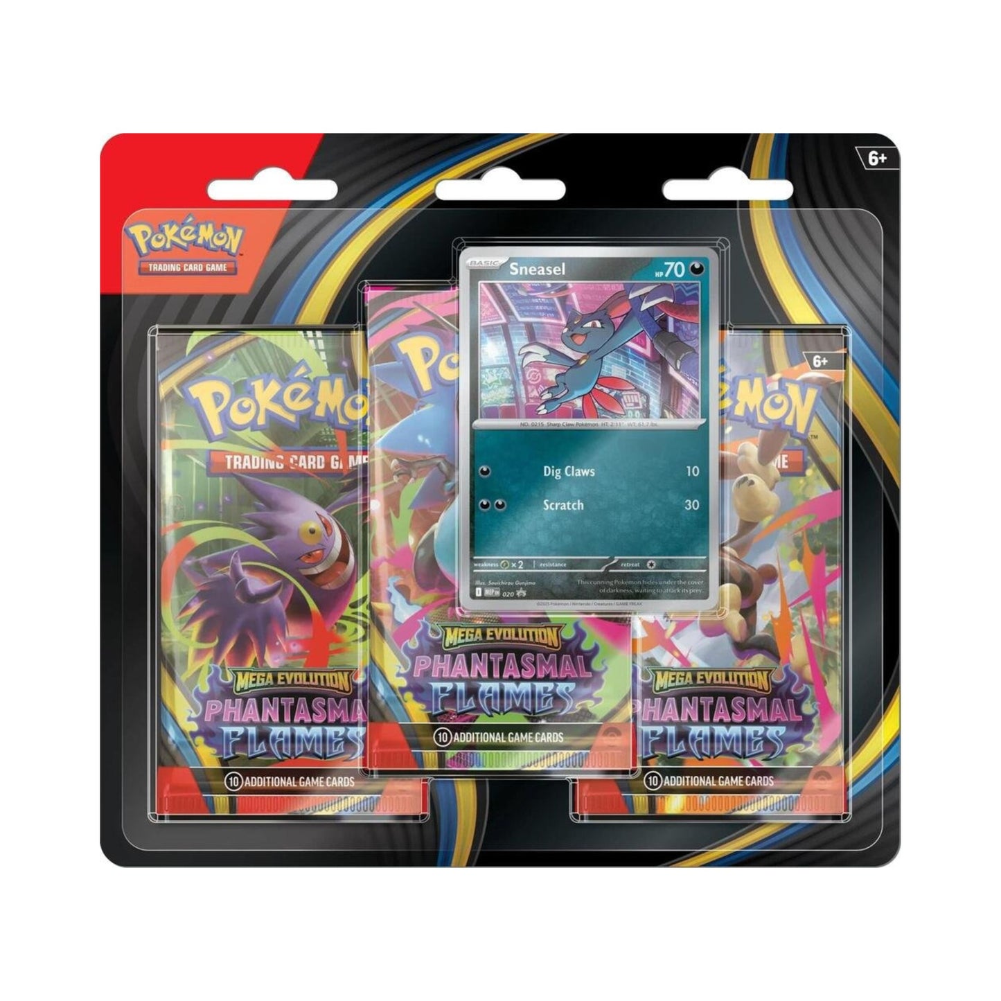 Pokemon TCG Phantasmal Flames 3 Pack Blister Sneasel with Yanmega Promo Card