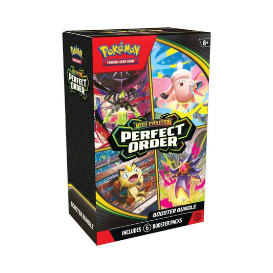 Pokemon TCG Mega Evolutions ME3 Booster Bundle - 6 Pokémon TCG Perfect Order Packs, Collectible Trading Cards, Anime Cards, Pokemon Deck, TCG Card Game for Collectors & Players (PRE-ORDER MARCH)