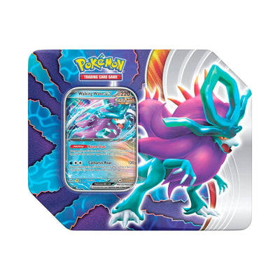 Pokemon TCG Paradox Clash Tin Walking Wake ex with foil promo card five booster packs and collectible storage tin
