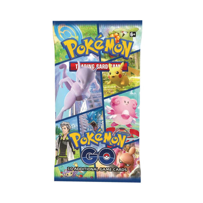 Pokemon TCG Pokemon GO Booster Pack featuring 10 collectible game cards from the Pokémon GO expansion.