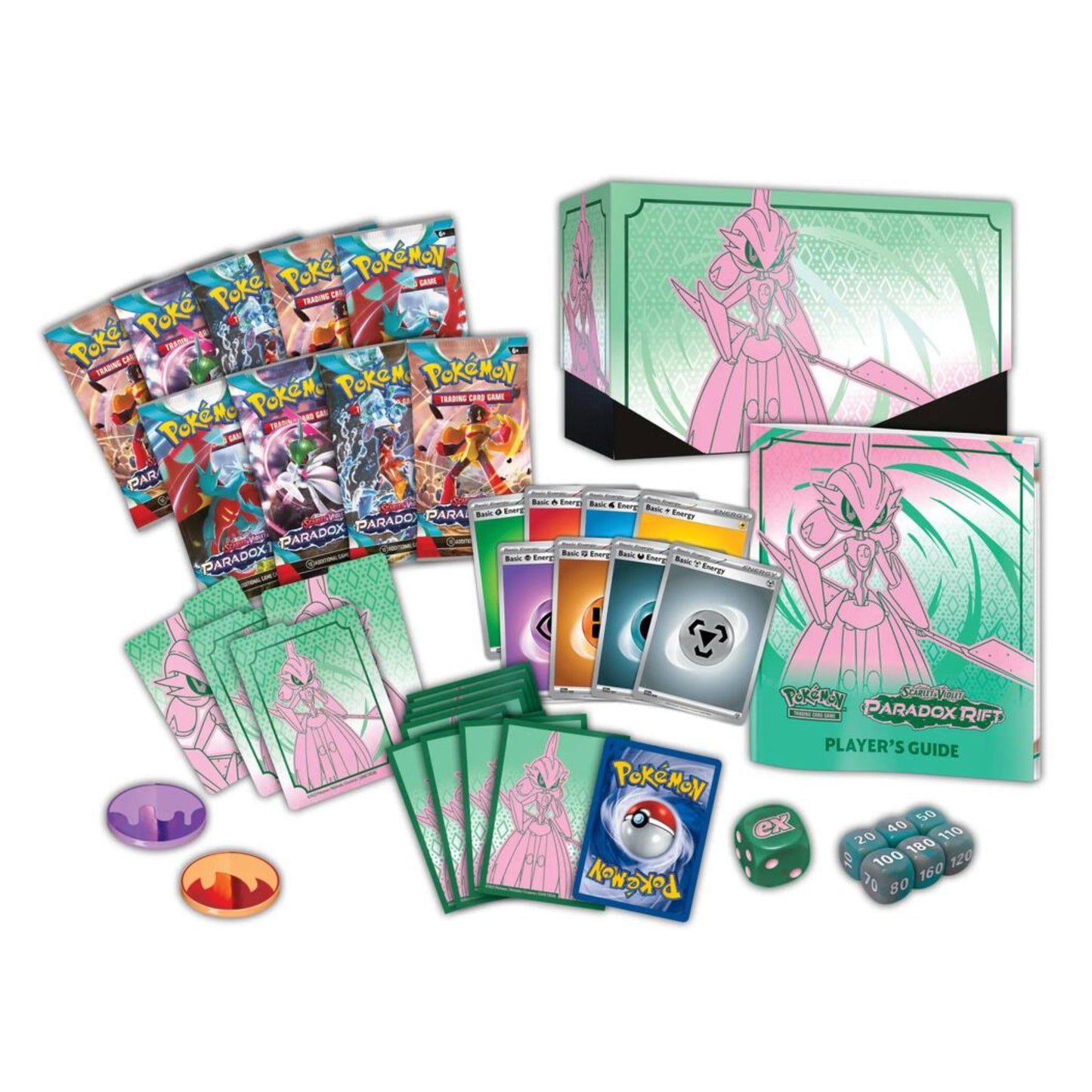 Pokémon TCG Scarlet & Violet Paradox Rift (Iron Valiant) Elite Trainer Box – Sealed Pokémon Cards and Booster Packs