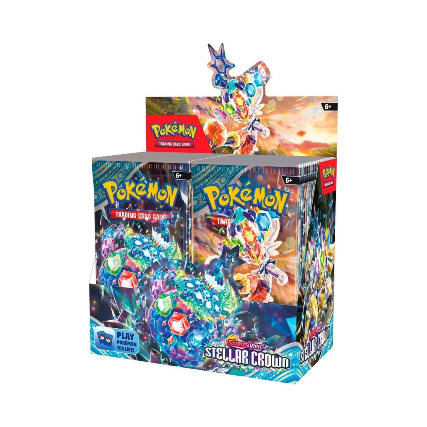 Pokemon TCG Scarlet and Violet Stellar Crown Booster Box sealed packaging