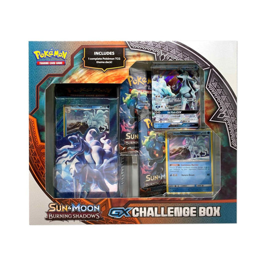 Pokémon TCG: Sun & Moon Burning Shadows GX Challenge Box – Featuring Alolan Raichu GX + Booster Packs