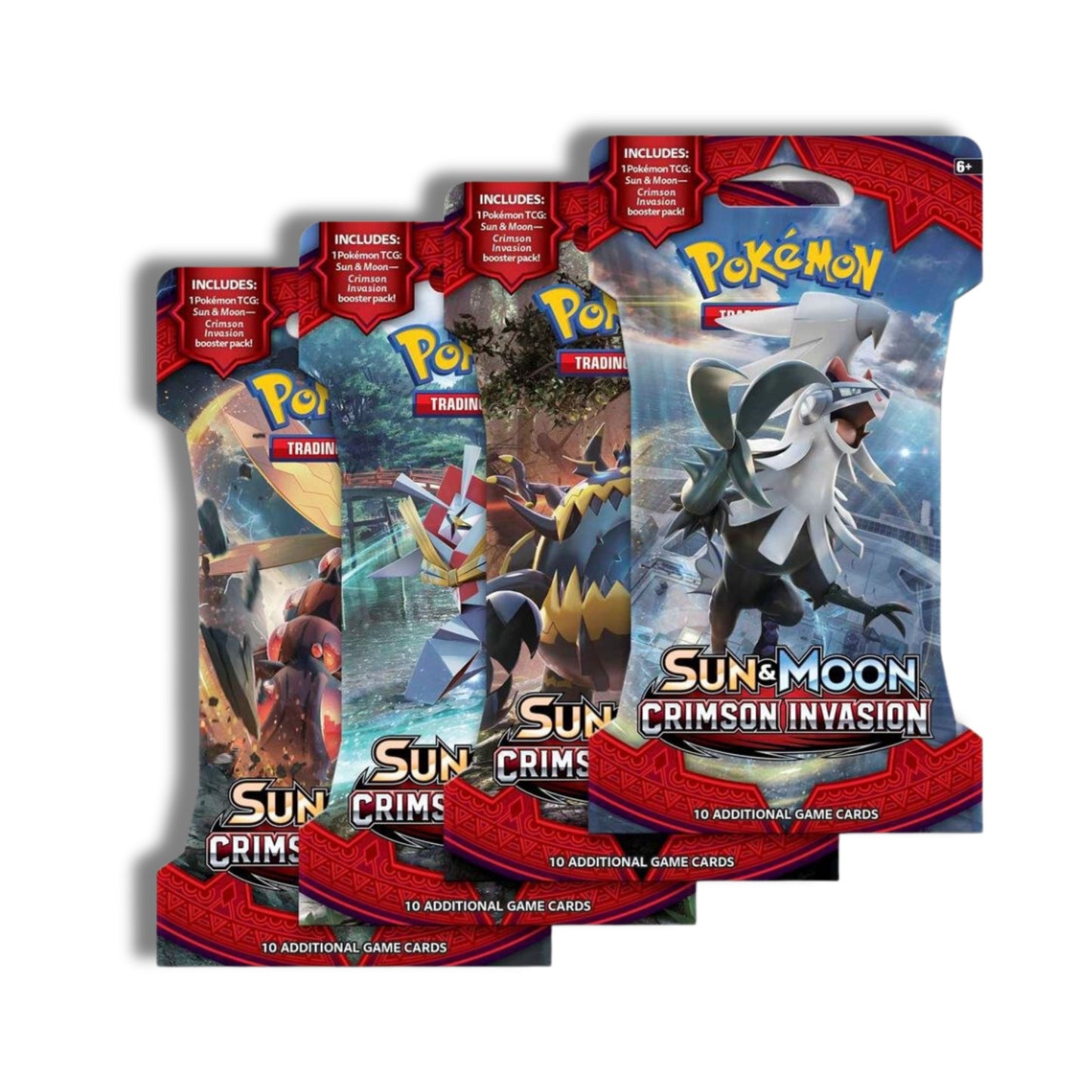 Pokémon TCG Sun & Moon Crimson Invasion Single Sleeved Booster Pack 10 Cards Collectible Card Game