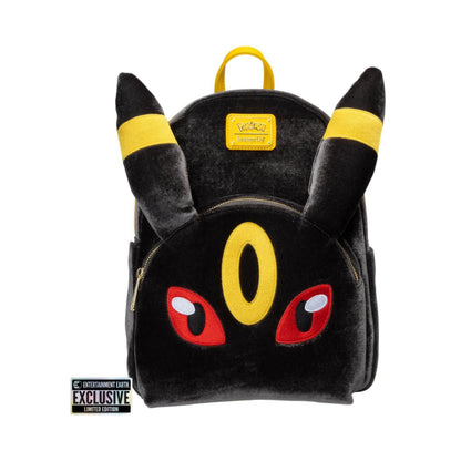 Pokemon Umbreon Midsize Backpack Entertainment Earth Exclusive by Loungefly, Plush Faux Fur Design, Adjustable Straps, Front Zipper Pocket, Collectible Backpack for Pokemon Fans (PREORDER - Release Date September 2026)