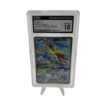Zapdos EX 202/165 CGC 10 Special Illustration Rare Pokémon 151 Card
