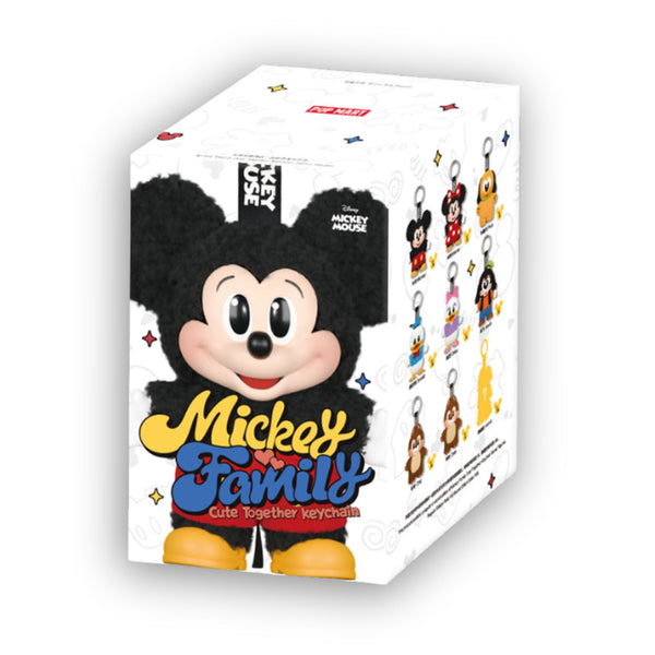 Pop Mart Mickey Family Cute Together Keychain Plush Single Blind Box – Disney Collectible Surprise Toy