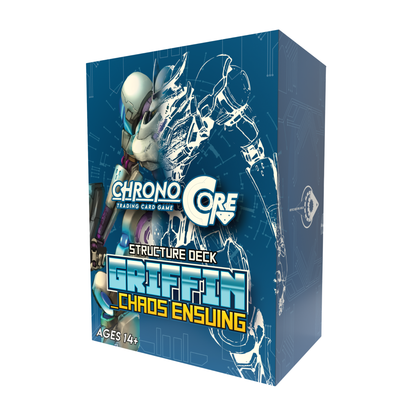 Chrono Core TCG SD01 Griffin Chaos Ensuing Structure Deck - Ready-to-Play Starter Deck with Pilot Card, Core System, Weapons, Support & Token Cards - Competitive Strategy Card Game (PREORDER - Release Date: May 22)
