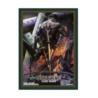 One Piece TCG Zoro 70 count trading card sleeves with themed artwork