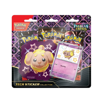 Pokémon TCG Scarlet & Violet Paldean Fates 3 Pack Tech Sticker Collection