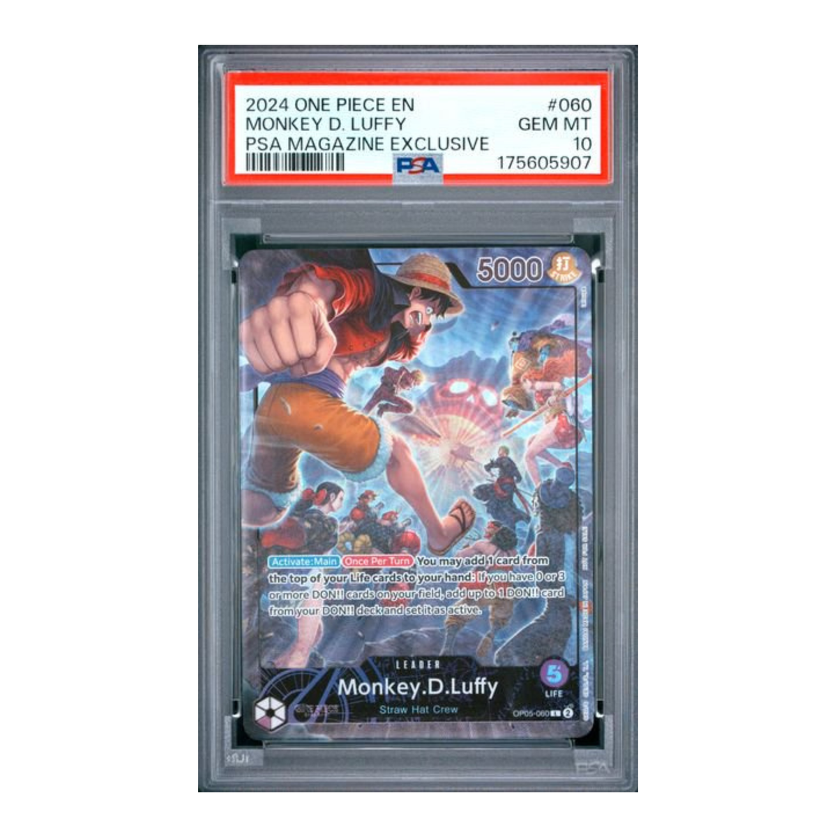 One Piece Luffy PSA Magazine PSA 10 5907