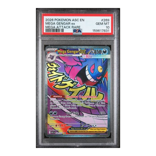 Pokemon Mega Gengar ex Ascended Heroes Mega Attack Rare PSA 10 graded card