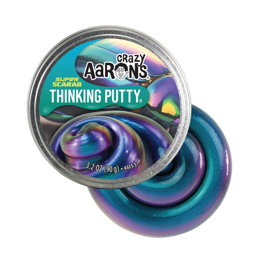 Crazy Aaron's Thinking Putty Super Scarab sensory putty tin