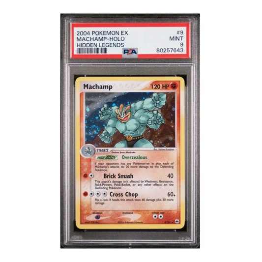 Pokemon Machamp Holo Legends PSA 9 graded trading card